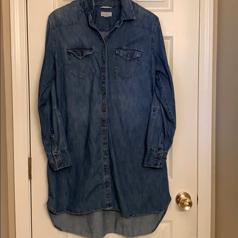 Long sleeve jean dress
